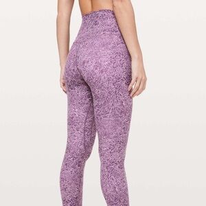 Lululemon Align Pant 25” Size 6 ARQE Purple Floral High Rise Leggings